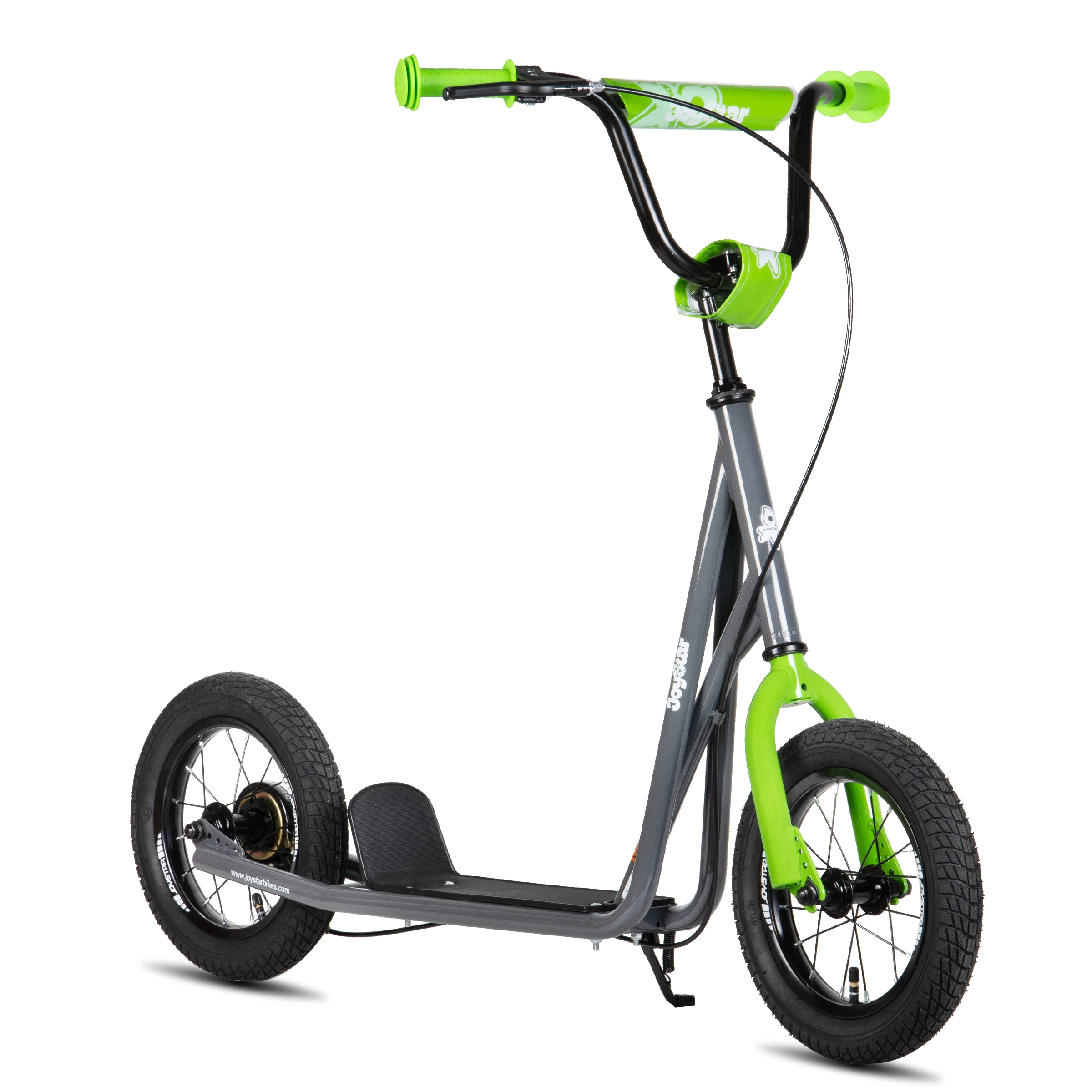 JOYSTAR kickscooter voor kinderen van 5 tot 9 jaar met 12 inch voor- en achterwiel, achterv-rem en verstelbaar stuur, grijs