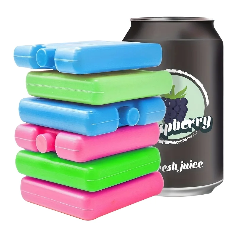 1/6pcs Reusable Ice Box Gel Ice Blocks Cooler Bag Keep Fresh Refrigerated Shipping Cooling Box for Lunch Box Outdoor Activities