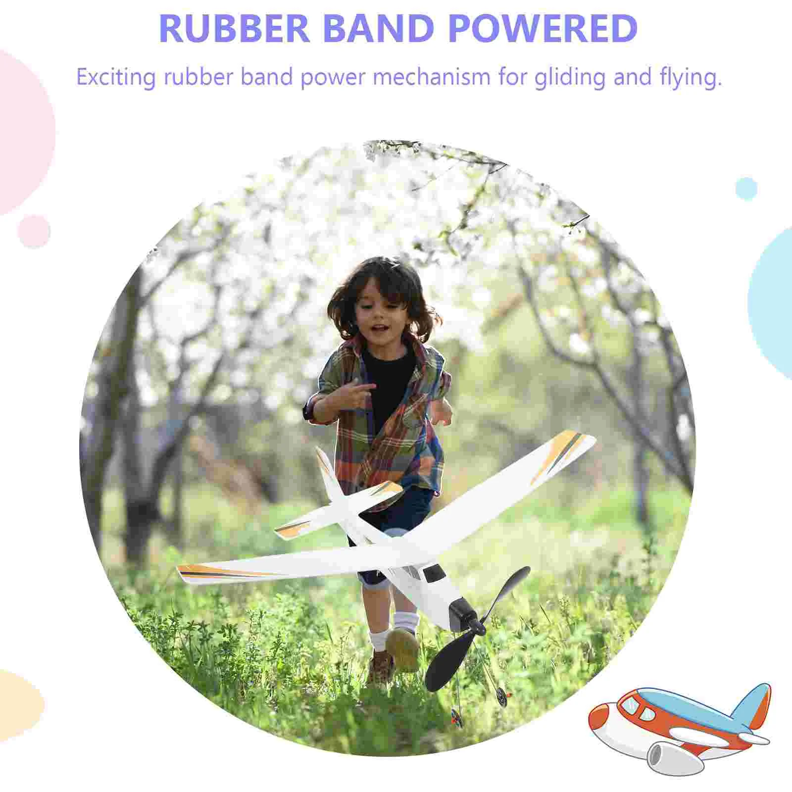 Rubber Glider Toys DIY Flying Plane Assembled Kids Airplane Small Eps Band Model Child Airplanes Educational Playthings