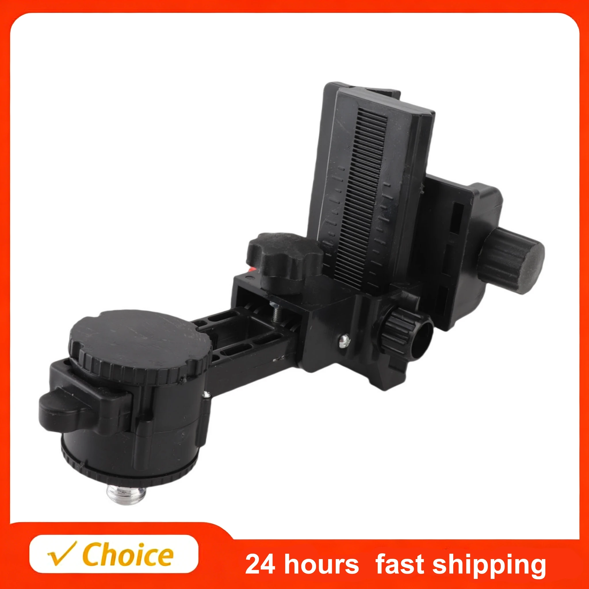 Fine Tuning Bracket Level Adapter or Wall Ceiling Mounted 360 Degree Adjustable Support L Shape Pivoting Bracket Base with Clip