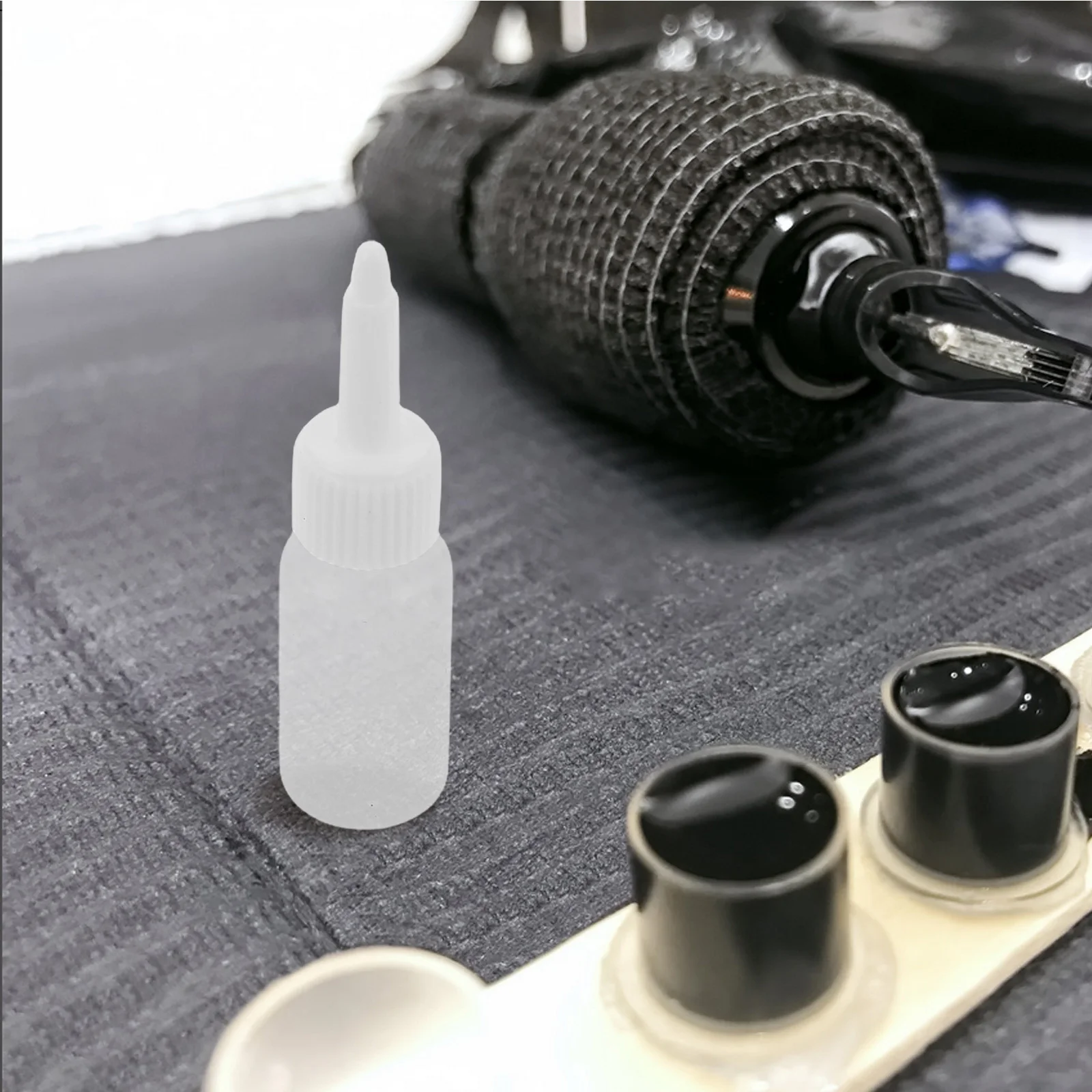 

50pcs Tattoo Pigment Storage Bottles Clear Empty Plastic Ink Containers For Artists Reusable Tattoo Ink Squeeze Bottles