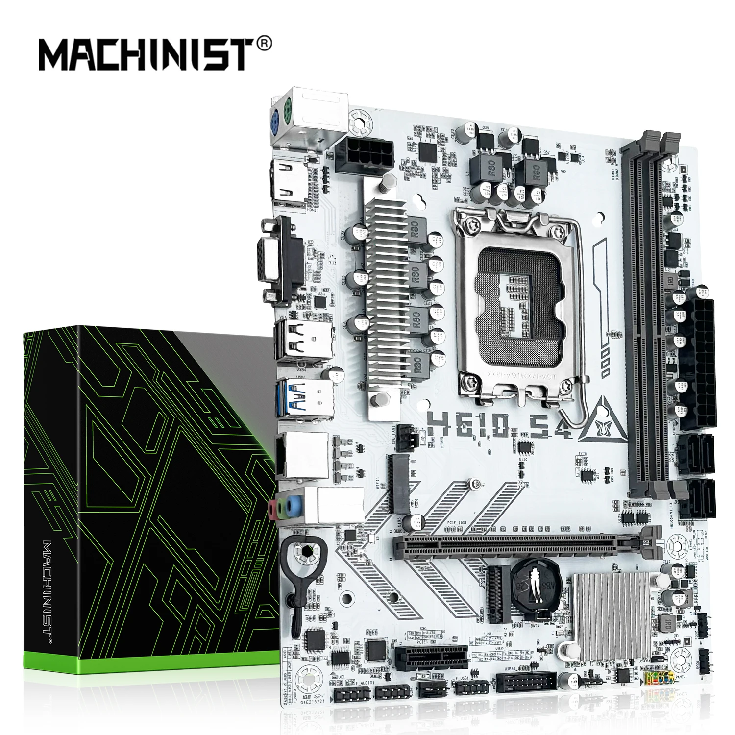 MACHINIST H610 S4 Motherboard LGA1700 supports Intel Core 12/13/14 generation I3 I5 CPU DDR4 desktop RAM Memory NVME M.2 USB 3.0