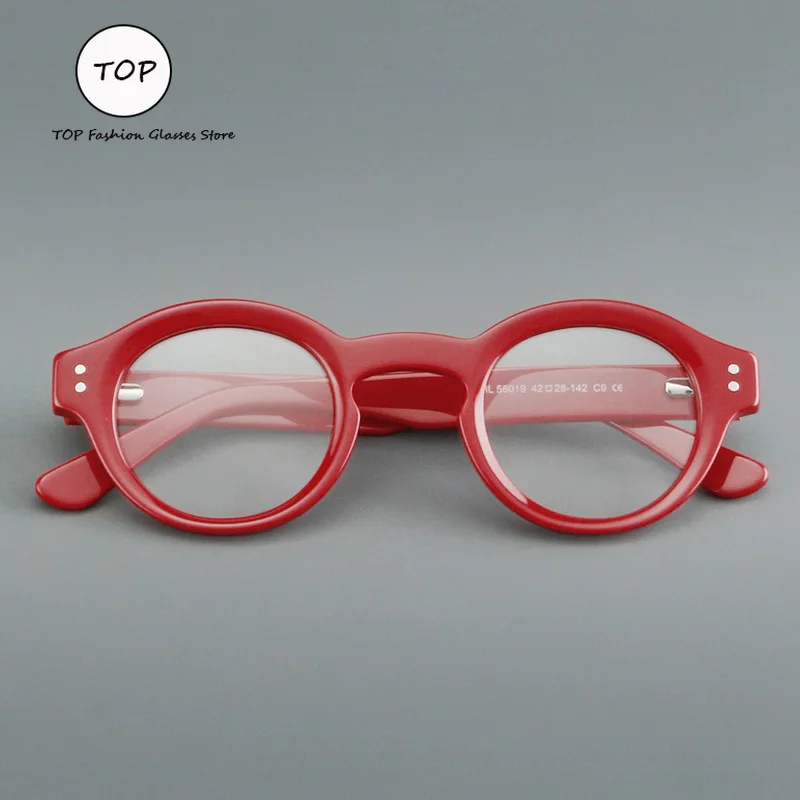 

New Ni Vintage Plate Women's Glasses Frame Round Frame Fashion High-quality Men's Frame Can Be Matched with Myopia Glasses