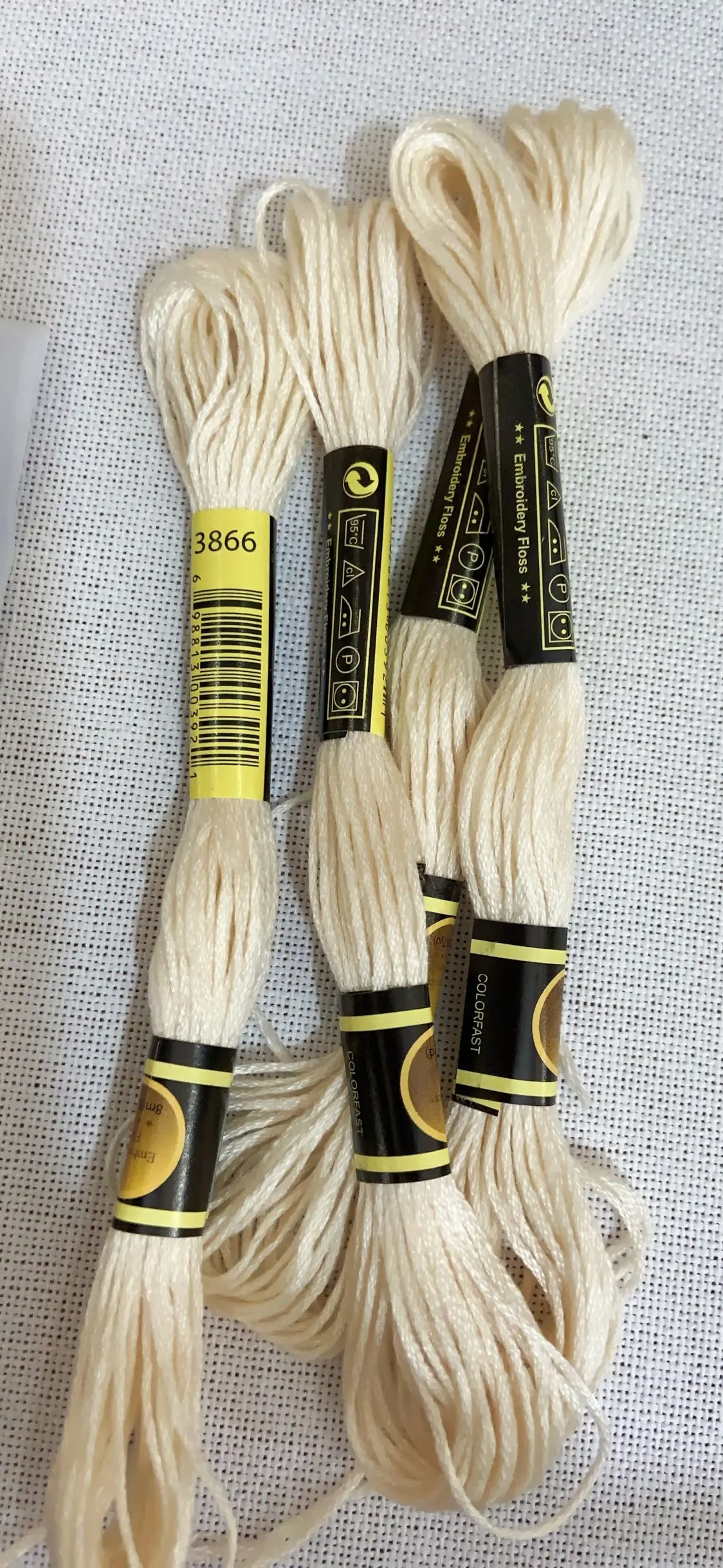 10PCS/COLOR  Set Cross Stitch Thread Embroidery Floss For Beginners DIY Craft Bracelet  Skein No Repeat Rainbow DMC 3866