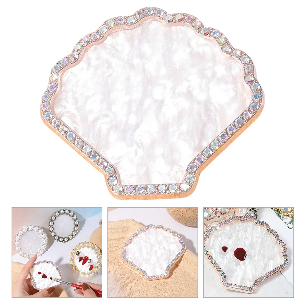 

Nail Art Display Board Resin Mixing Tray Gel Polish Pallet Nail Polish Holder Rhinestones Stand For Salon Makeup Tools