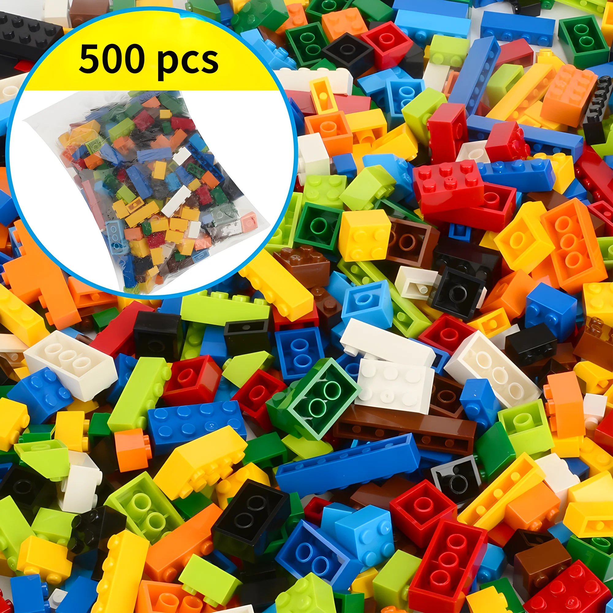 300/500/1000 DIY creatieve bouwstenen bulk set Urban Classic blokken Gemonteerd verjaardagscadeau kinderen educatief speelgoed