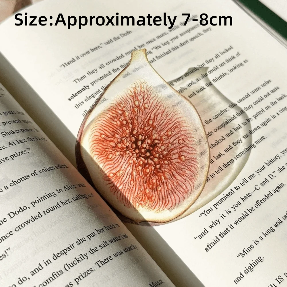 New Delicate Apple Bookmark Transparent Unique Grape Tomato Bookmarks Premium Feeling Reading Mark Reading Accessory image 6