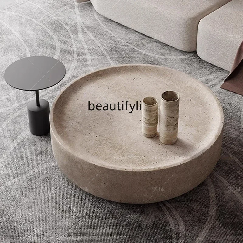 

53Nordic cave stone coffee table modern simple light luxury designer style surprise quiet wind creative art personality
