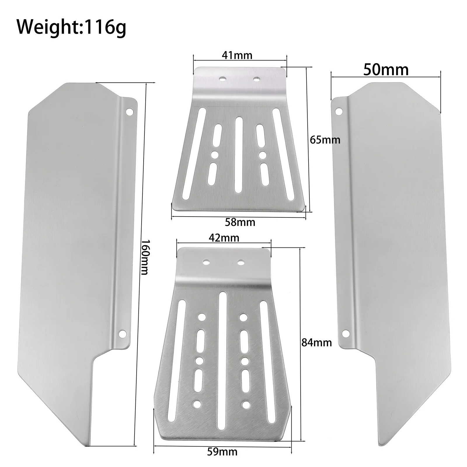 GR Udirc M12 Metal Stainless Steel Chassis Armor Guard Protection Protector Skid Plate RC Car Upgrade Parts