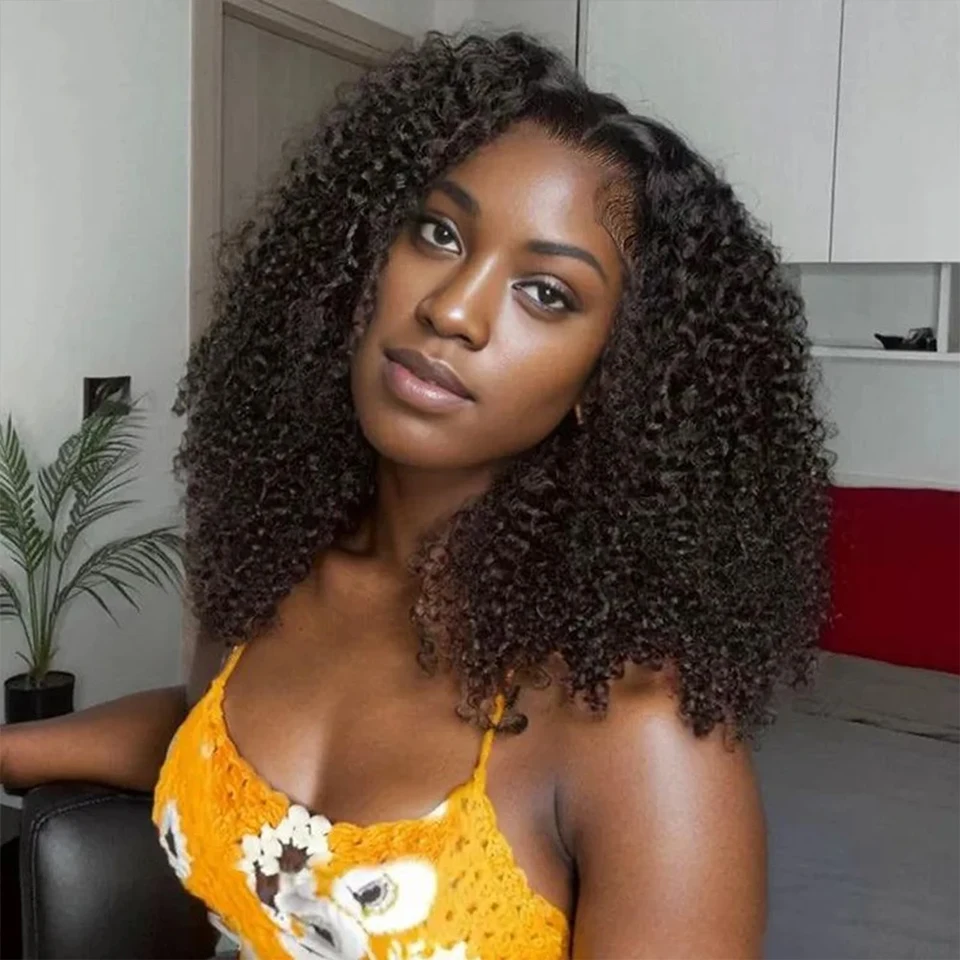 Unprocessed Raw Indian Afro Curly Bundles Human Hair 4A 4B 4C Afro Kinky Curly Human Hair Bundles Double Weft Virgin Human Hair Extensions Natural Color Soft Real Human Hair Weave Bundles For Women Daily Use Birthday Holiday Gift Kpop Popular Hairstyles