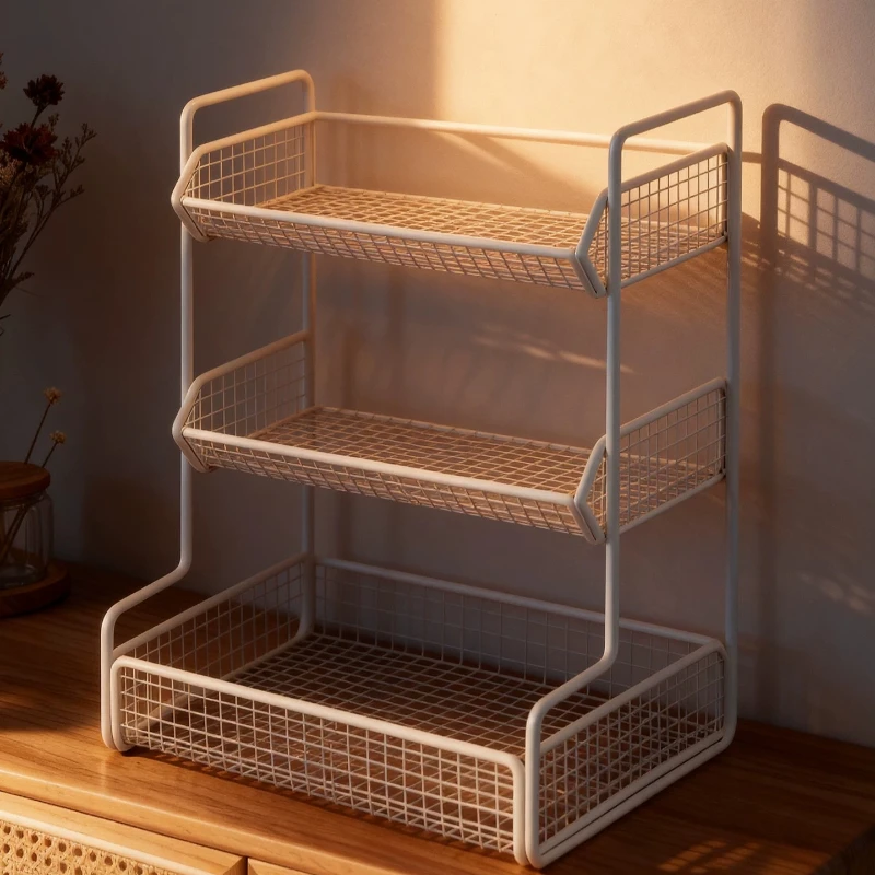 2026 New Simple Multi-layer Desktop Storage Rack, Snack Sundry Organizer ForHouseholdDining TableCountertop Daily Sorting Holder