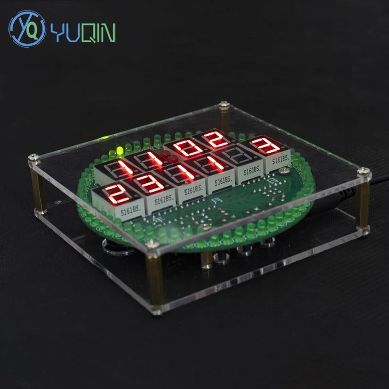 LED Rotating Perpetual Calendar Electronic Alarm Clock DIY Kit Learning to Solder Circuit Boards and Assemble Spare Parts