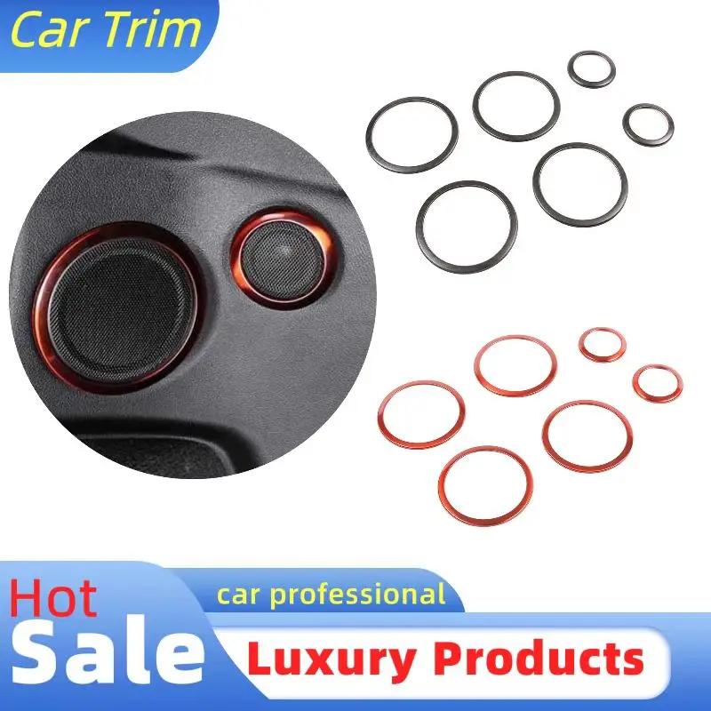 

Stainless Steel Door Speaker Tweeter Decorative Ring 6 Piece For Toyota Supra A90 MK5 2019-2022 Interior Trim Car Accessories