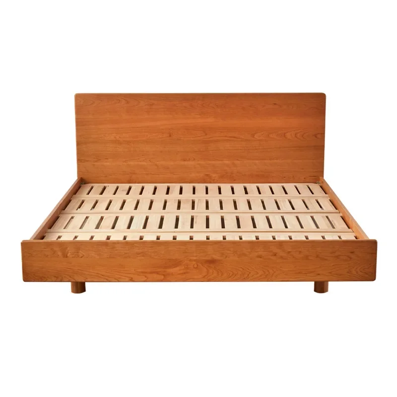 

Wooden suspension bed, Japanese-style simple master bedroom double 1.5 solid wood bed, bedroom small apartment 1.8 met