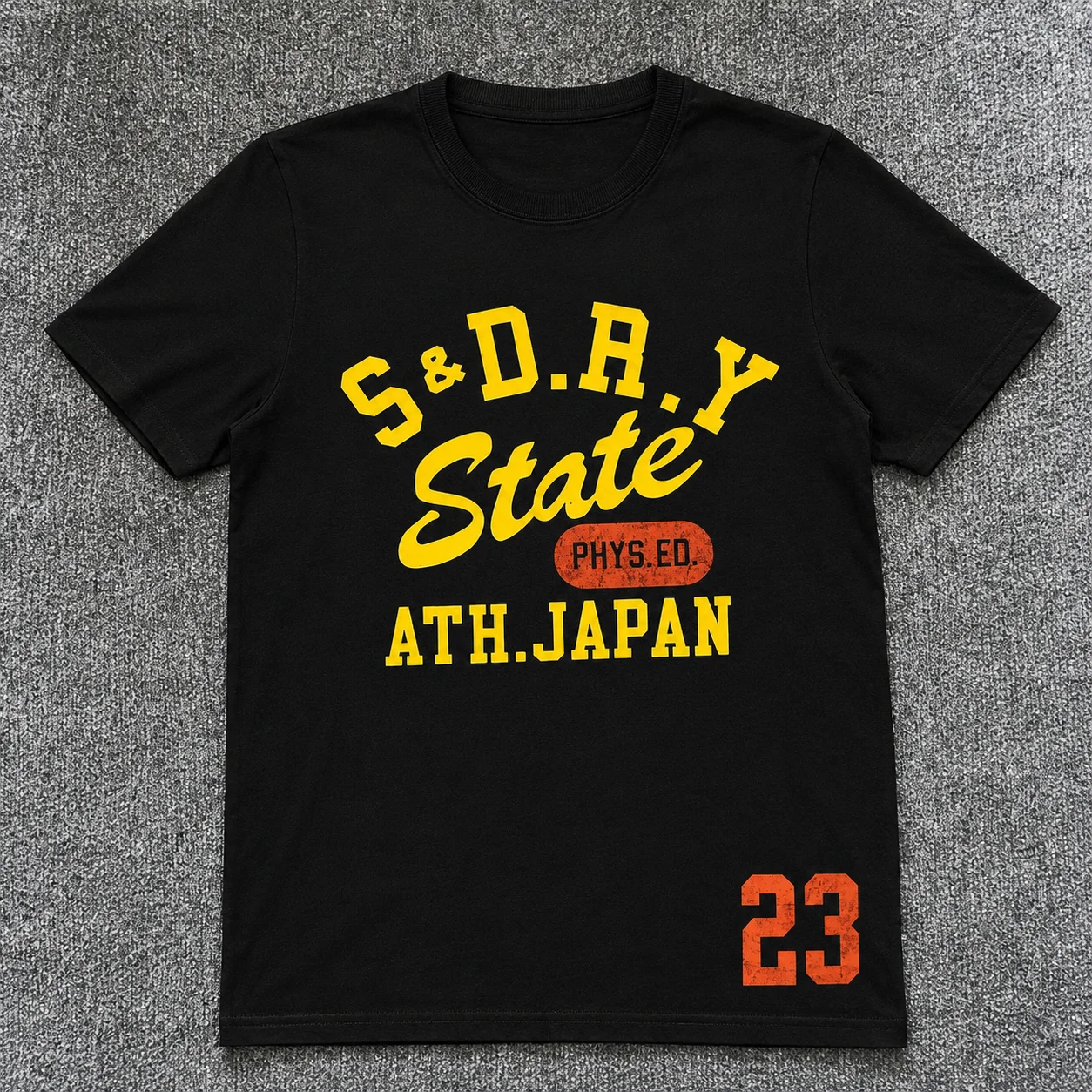 Japanese Men's T-shirts Urban Streetwear Aesthetic Superdry Tokyo Store Retro Typography Print Cotton Unisex Crew Neck T-Shirt