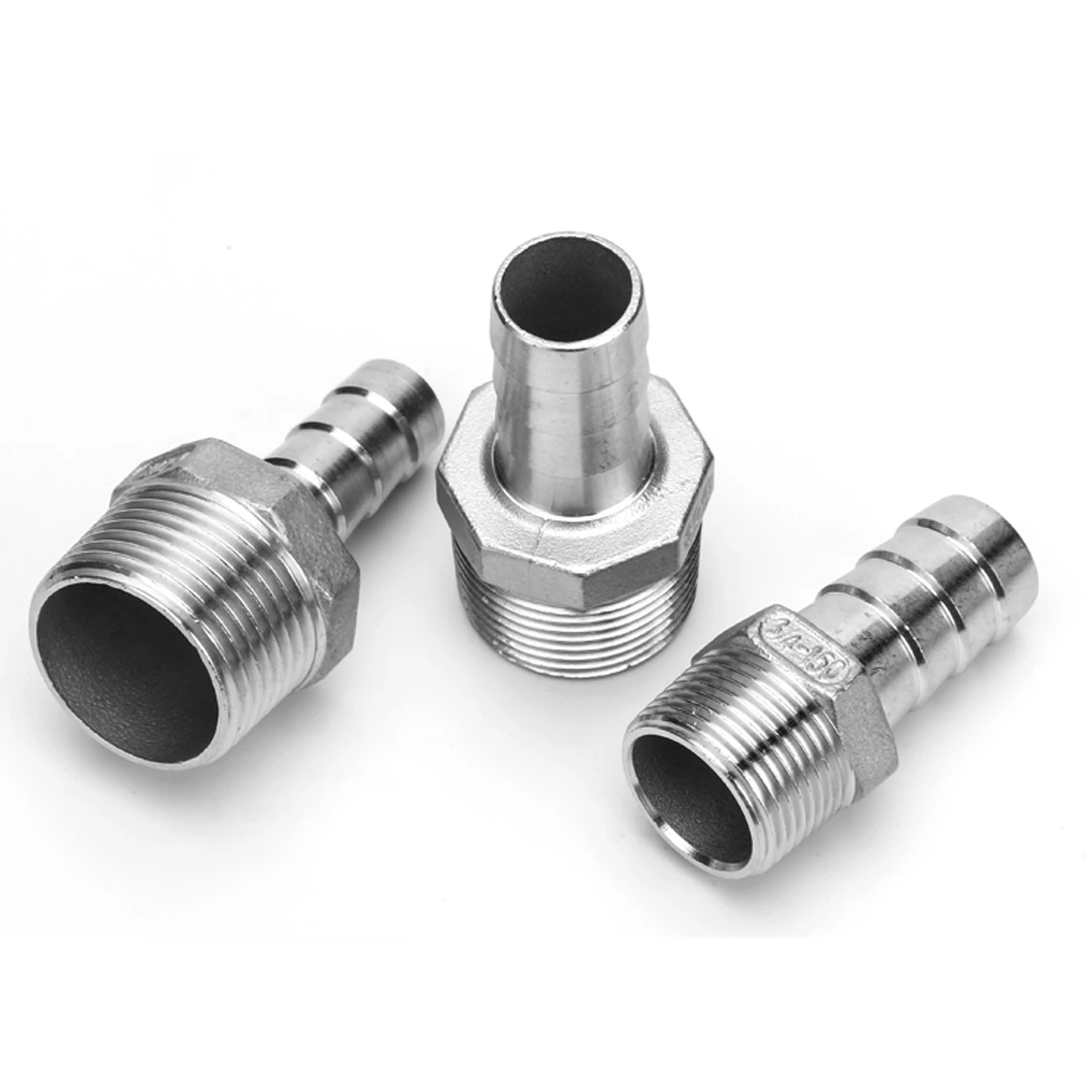 

304 Stainless Steel Pagoda Connector Hose Barb Connector Hose Tail Thread PC Male Pipe Fittings 11/2" 2" 21/2" 3" 4"