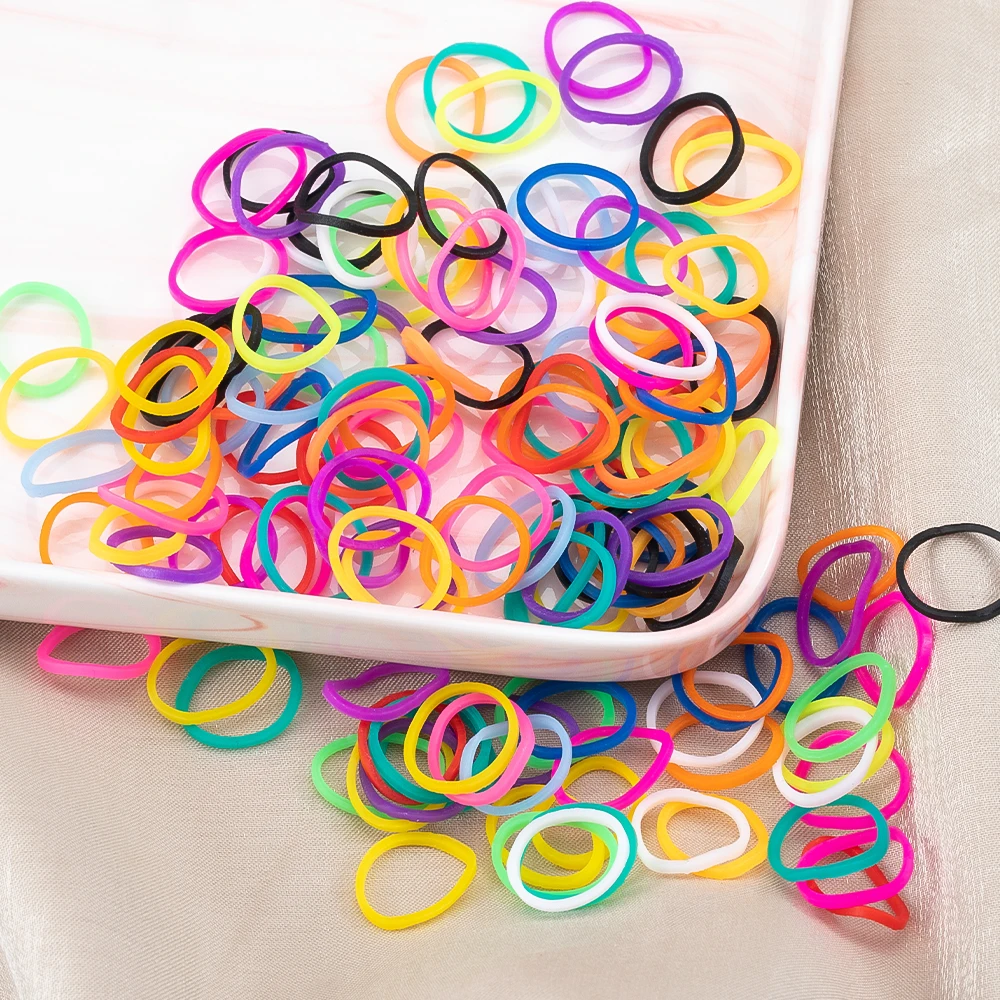 Creative Colorful Loom Bands Set Rainbow Bracelet Making Kit with Crochet Hook DIY Rubber Band Woven Bracelet Gifts