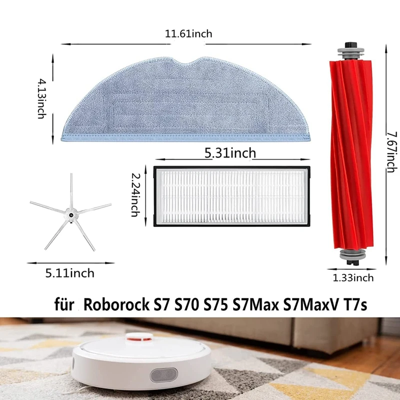 Zubehör für roborock s7, für roborock s7 staubsauger ersatzteile, für xiaomi roborock s7 s70 s75 s7max 7maxv