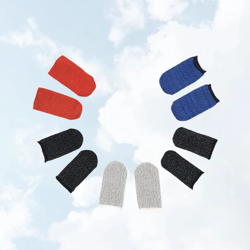 10 pezzi Copri dita touch per schermo Anti-sudore Comfort Fit Accessori da gioco Liscio per