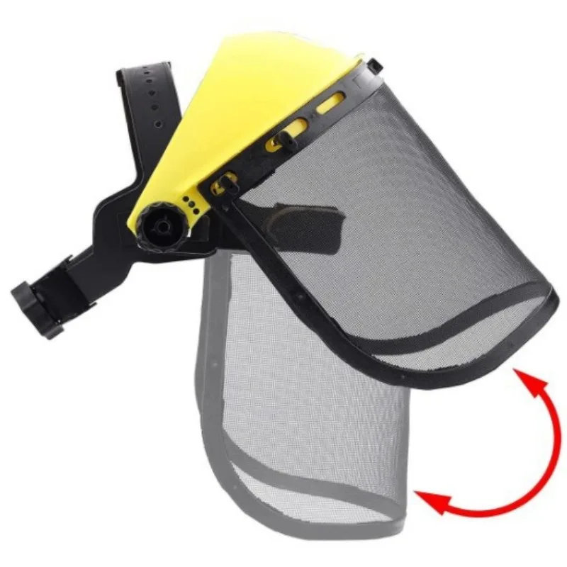 Imagem -04 - Máscara de Segurança Protetora com Mesh Sunshade Cortador de Gramado Máscara de Fio Respirável