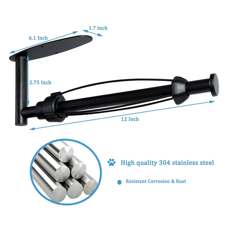 Paper Towel Holder Wall Mount Paper Towel Holder With Damping Kitchen Under Counter Paper Towels Rack