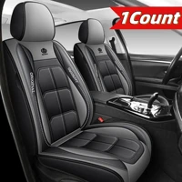 Funda de asiento de coche de ajuste Universal de cuero PU Premium, estera protectora para todas las estaciones con cojín suave, funda de asiento de paquete completo, 1 ud.