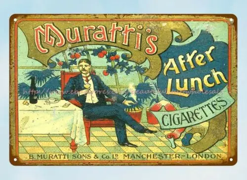 After Lunch Cigarettes metal tin sign metal home decor