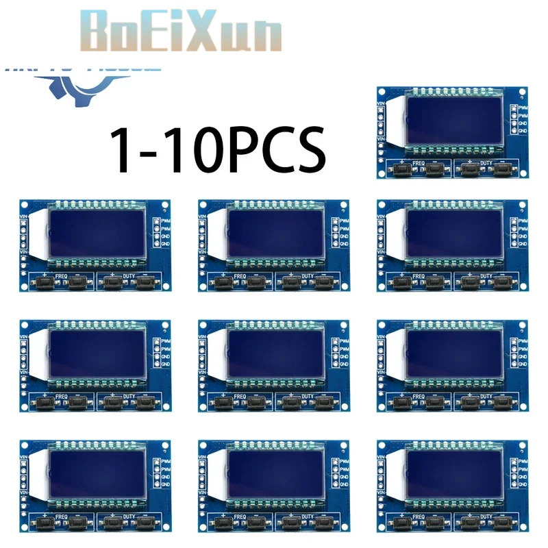 1-10pcs XY-LPWM Signal Generator Module 1Hz to 150kHz, Adjustable PWM Frequency & Duty Cycle, LCD Display, TTL Output, 5V