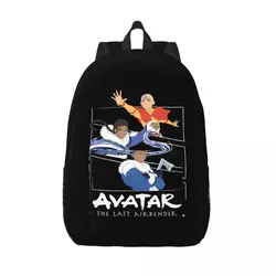 Avatar der letzte Air bender Group Panels cooler Rucksack leichter High School Work Daypack für Männer Frauen Laptop Canvas Taschen