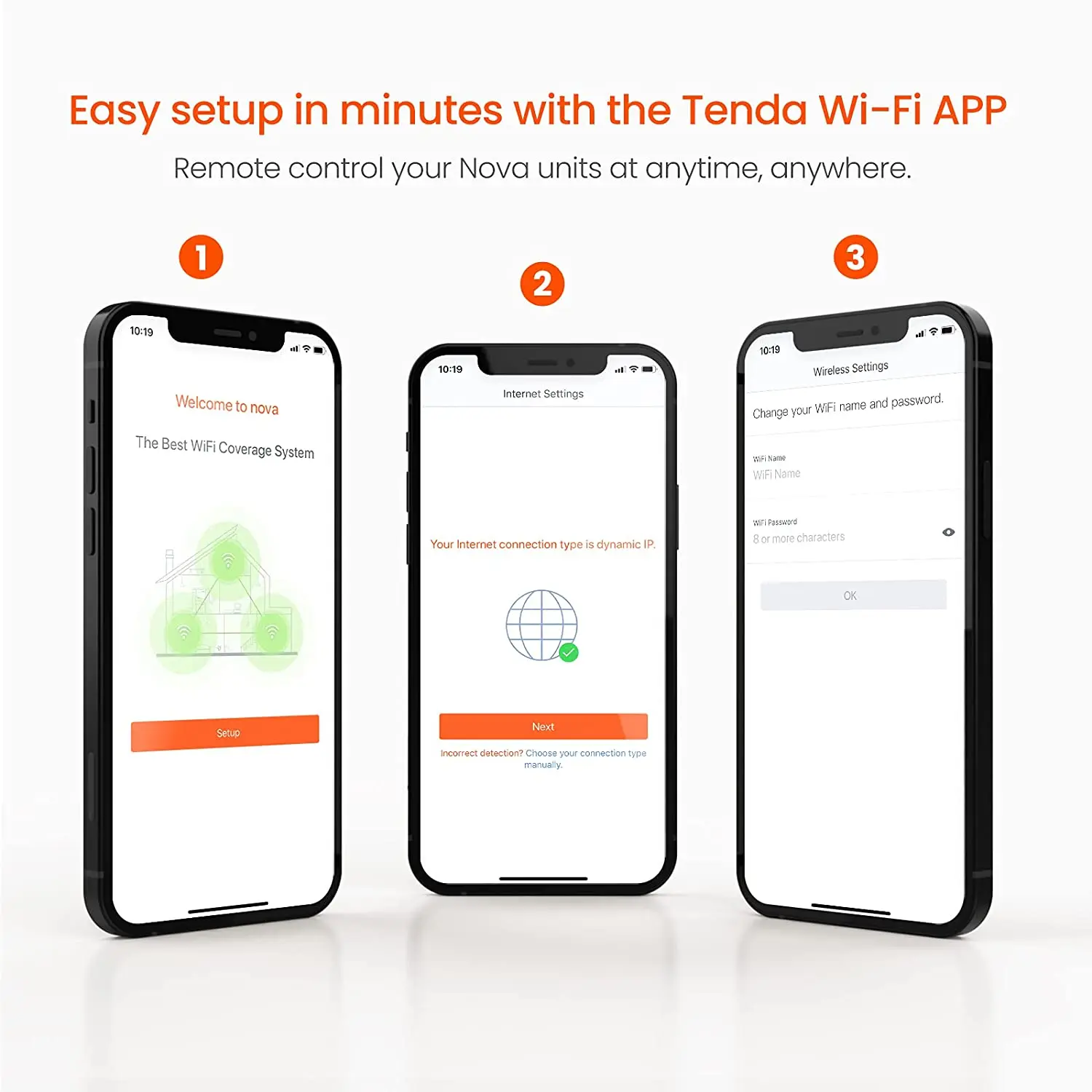 Imagem -04 - Tenda-whole Home Mesh Sistema Wifi sem Fio Mw6 Nova 11ac 2.4g 5.0ghz Wi-fi Roteador 5g Repetidor App Testado Remoto