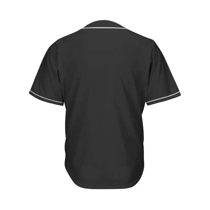 MOLPE Blank Black and White Button Down Baseball Jersey
