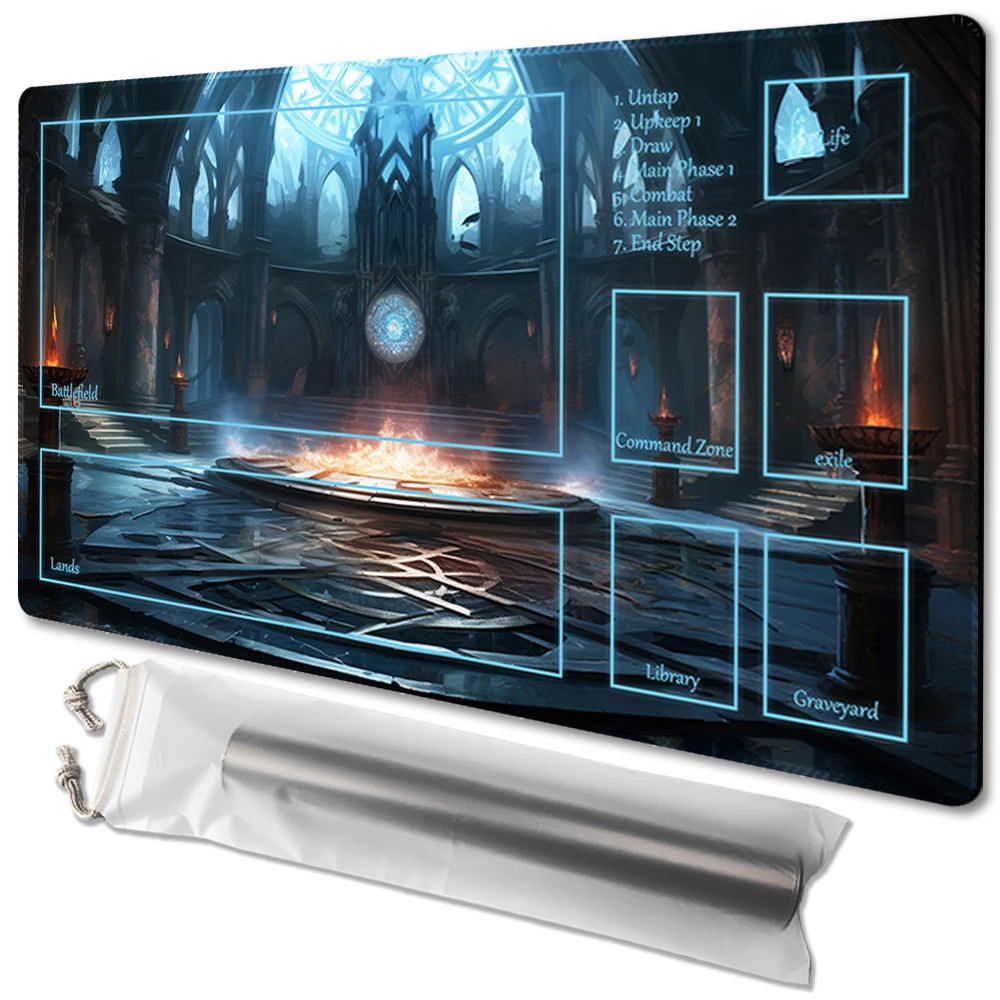 

Pitch black church - Board Game TCG Playmat Table Mat Game Size 60X35 CM Mousepad Compatible for MTG CCG