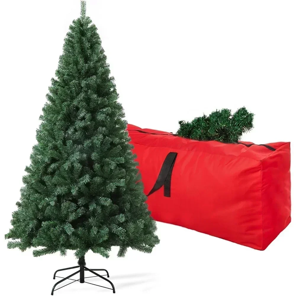 Christmas Tree with 450 Branch Tips, Premium North Valley Spruce with Fold-Able Base Stand, Xmas Tree for Hom Christmas Trees