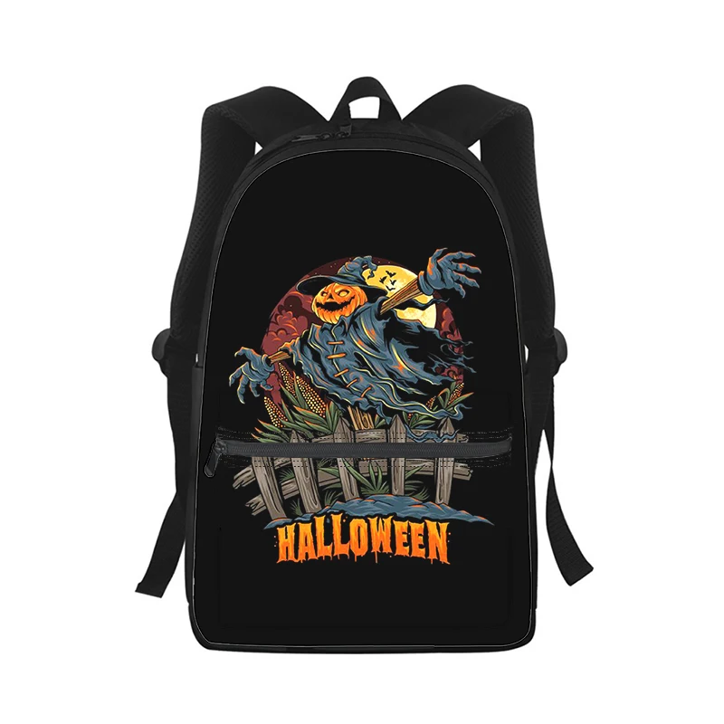 

Horror Halloween gift Pumpkin head Men Women Backpack Print Fashion Student School Bag Laptop Backpack Kids Travel Shoulder Bag