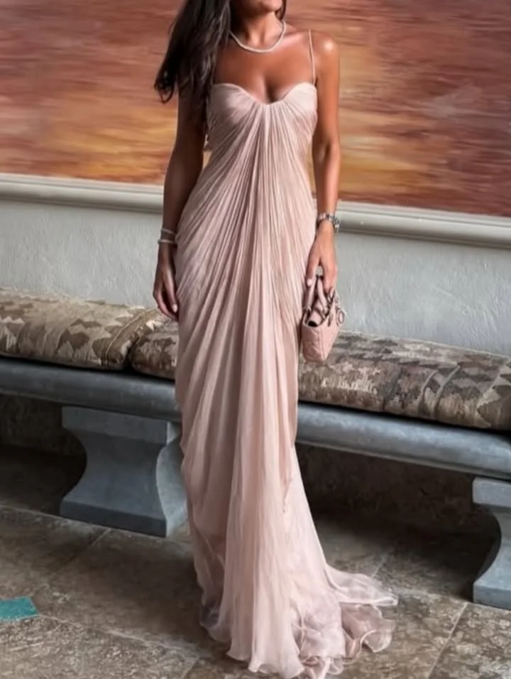 

Dubai Elegant Evening Dresses Luxurious Strapless Pink Chiffon Special Occasion Prom Gowns Customized платье женско