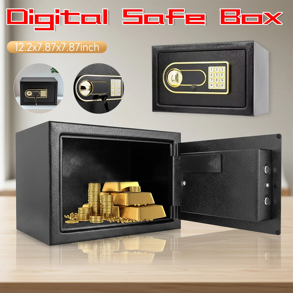 

Electronic Security Box Anti-Theft Security Safe and Lock Box with Electronic Keypad, for Home Office Cash, Jewelry, Documents