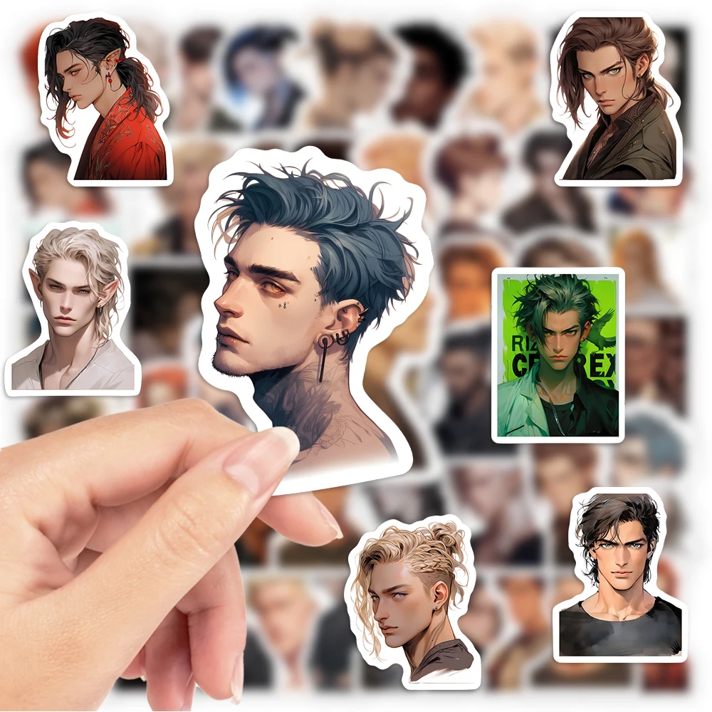 Handsome Boy Sticker Male Elf Pointy Ear DIY Toy Gift Decorative Decal for Scrapbook Journal Notebook Bottle Luggage Waterproof