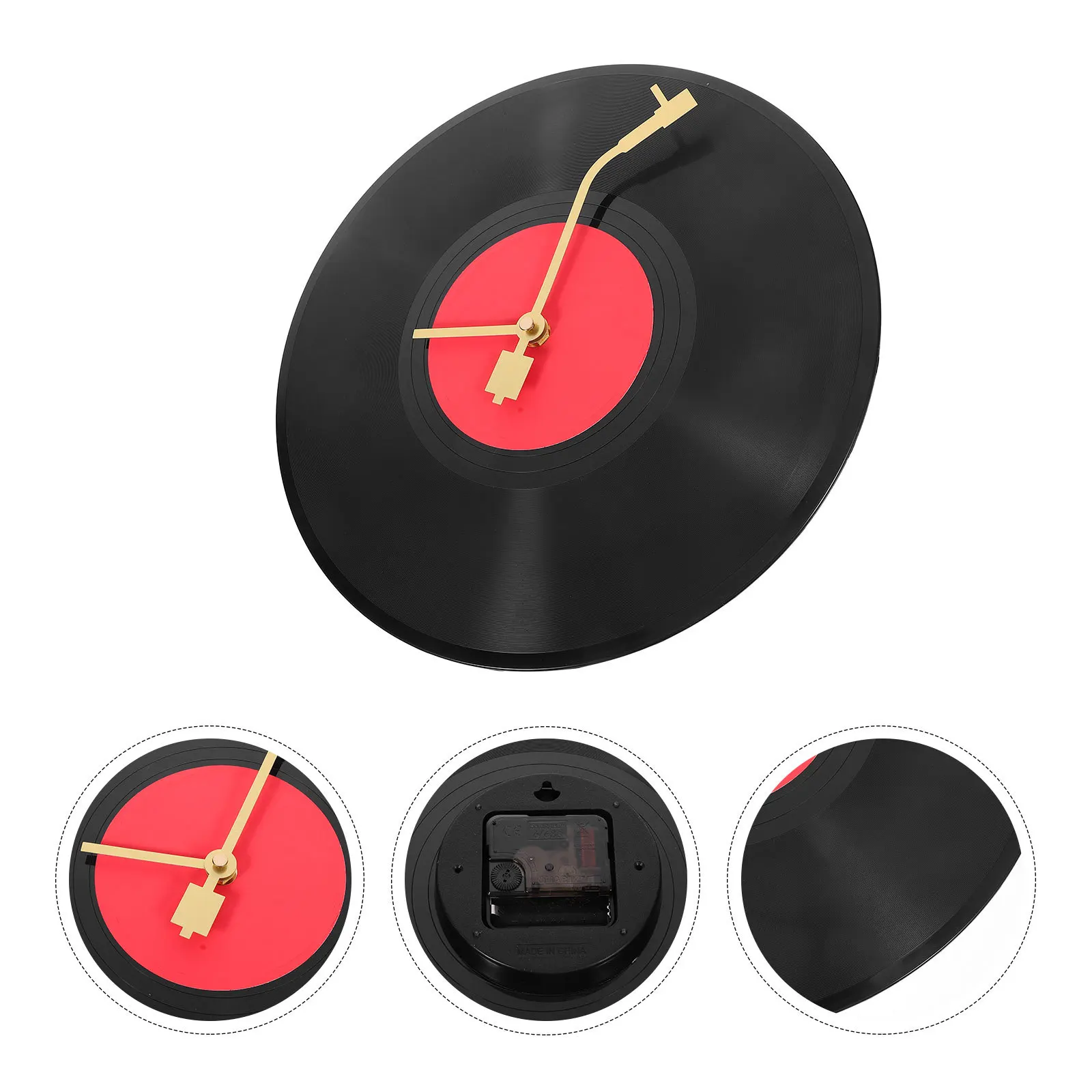 

1Set Unique Round Wall Clock Inspired by Vinyl Records Exquisite Decorative Timepiece for Modern Home Office Interior