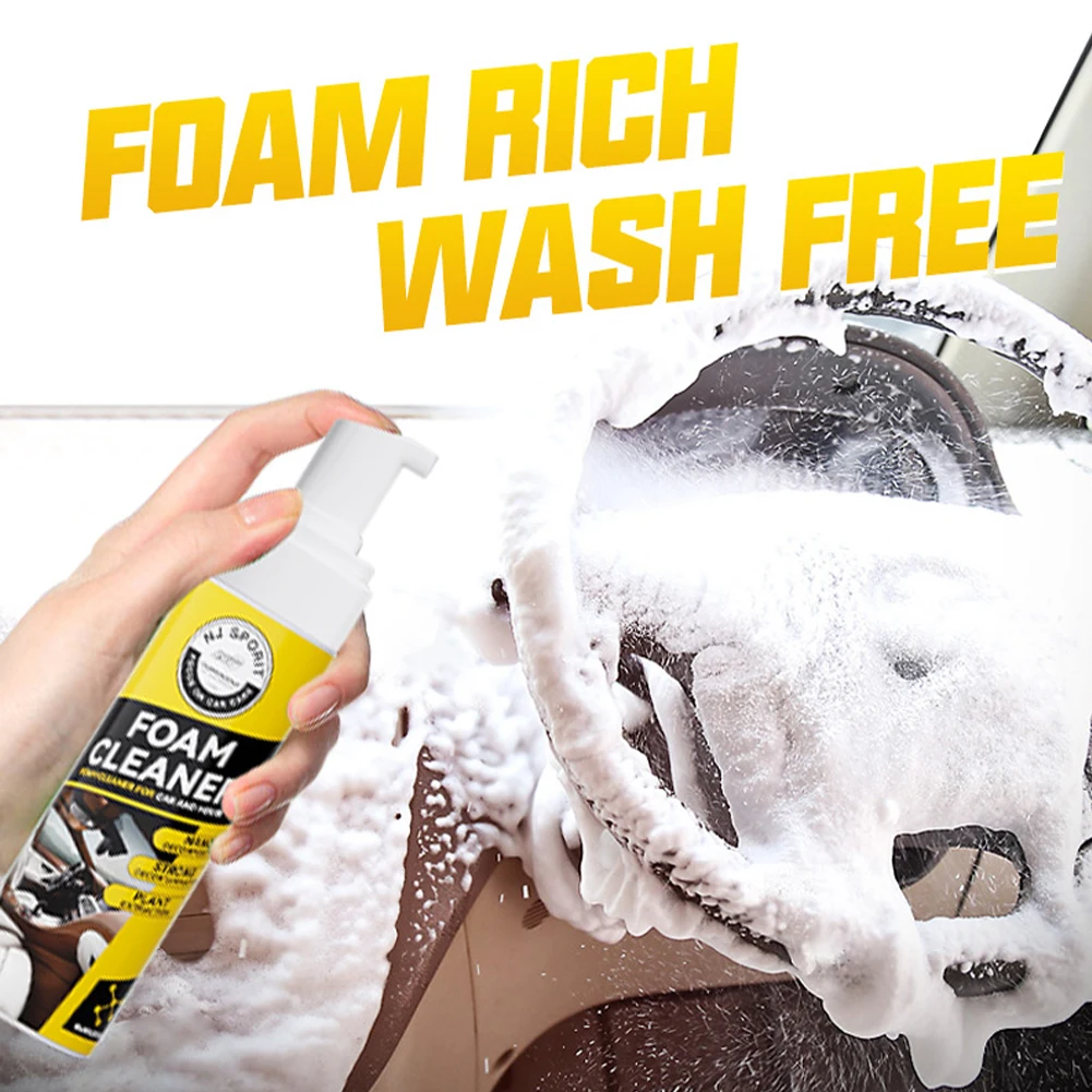 200ML Car Interior Foam Cleaner Spray Powerful Decontamination Leather Seat Plastic Part Foam Cleaning Auto Maintenance Tool