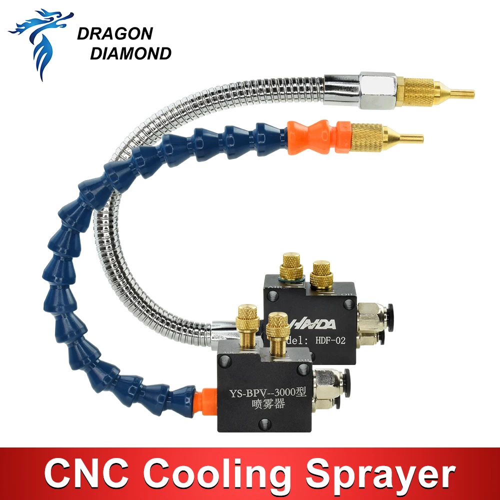 Cooling Water Mist Spray Air Pipe Lubrication System Spindle Coolant Oil Sprayer For CNC Lathe Engraver Milling Machine