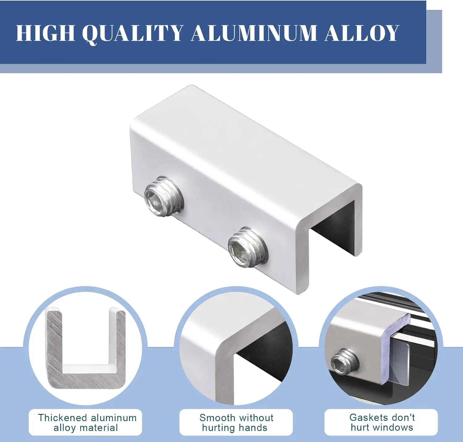 Aluminum Alloy Window Lock Stopper Sliding Window Anti-theft lock Window Sliding Sash Stopper Baby Kids Pets Safety Doors Lock