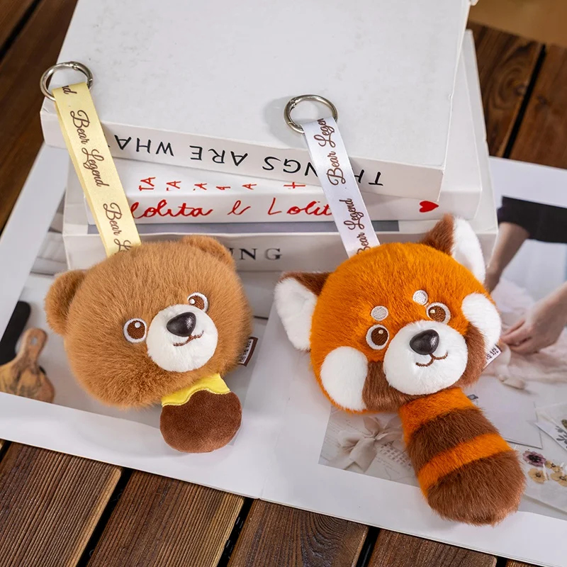 10cm Cute Cartoon Animal Coin Purse Kawaii  Little Bear Penguin Red Panda Dachshund Plush Pendant Kid Birthday Gift