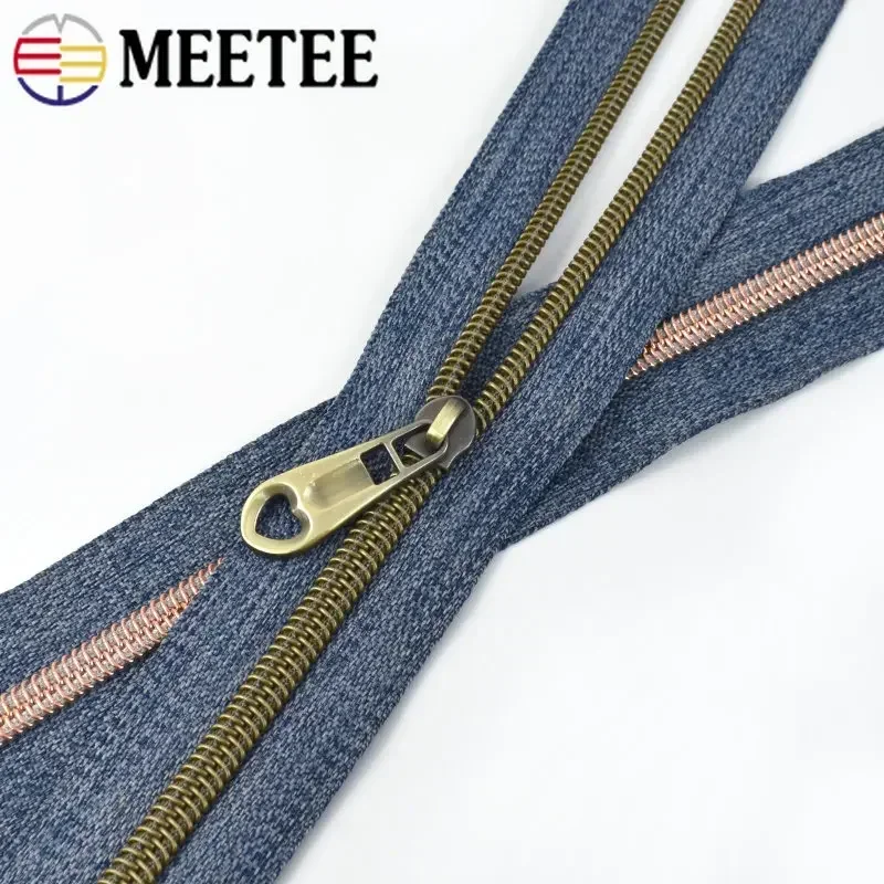 3/5/10M 5# Nylon Zippers Tape Coil Roll Zipper for Sewing Bag Zip Clothing Decorative Zips By The Meter Repair Kit Accessories