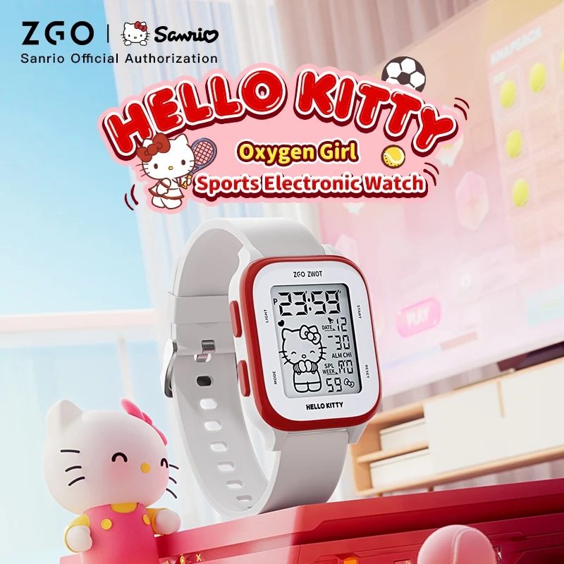 ZGO x Sanrio Hello Kitty women\'s watch. For students and girls. Cinnamoroll. Children\'s electronic watch. Waterproof 878