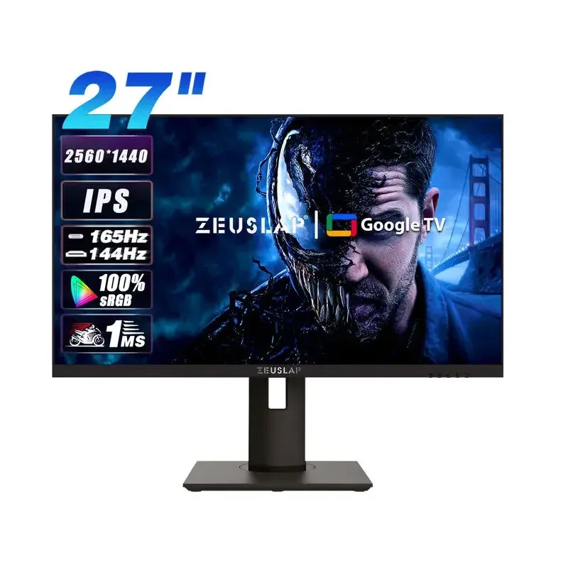 Frameless 27inch Full HD Desktop PC Gamer Monitor Widescreen 2560*1440P QHD LED Computer Gaming Monitor With Thunderbolts Type C