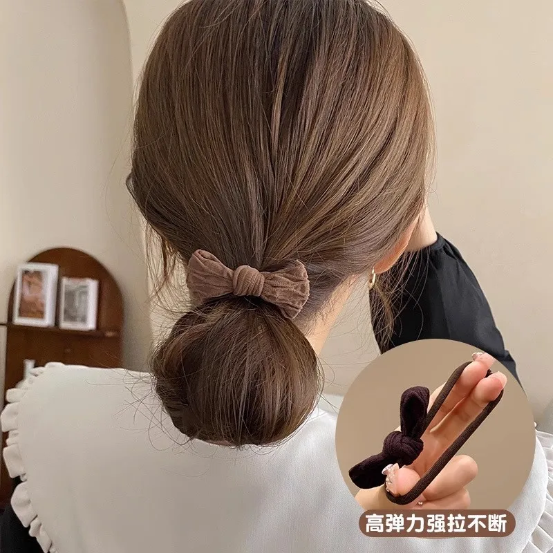 女性用ナイロン弾性ヘアバンド,ヘアタイ,ポニーテールホルダー,ラバーバンド,女の子用ヘアアクセサリー,10個