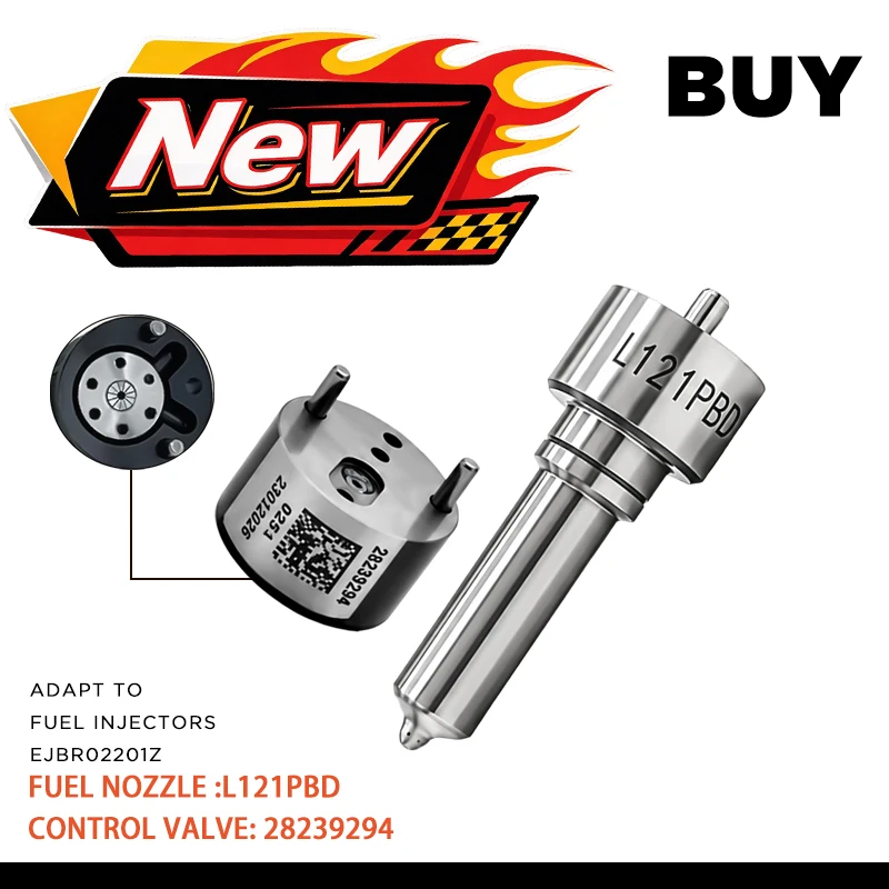 Common Rail Fuel Euro III Spray Nozzle And Control Valve Combination Kit L121PBD+28239294 Compatible With EJBR02201Z LI2942