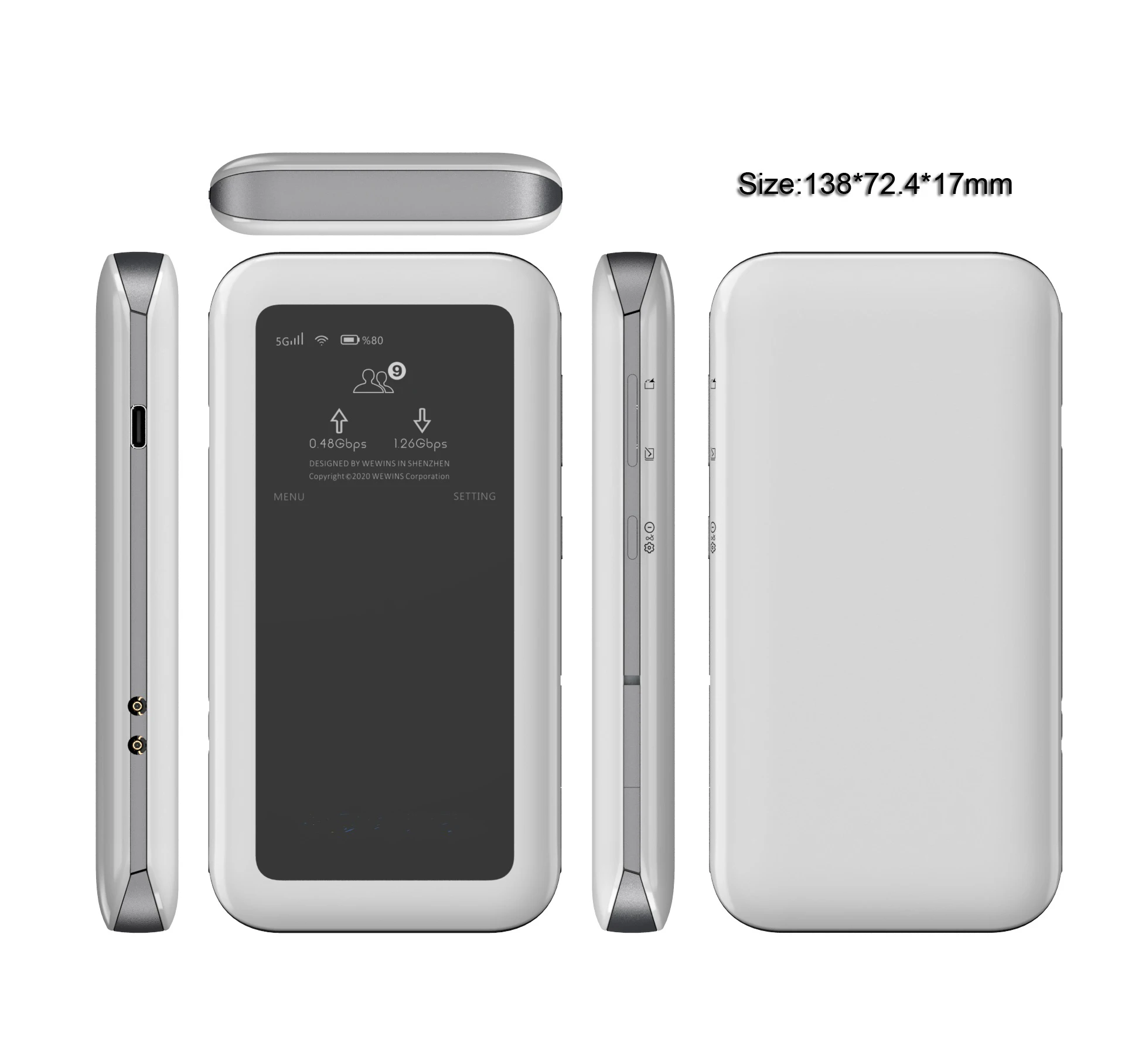 

Карманная точка доступа Wi-Fi, разблокированный модем 5G, SIM-маршрутизатор AX1800, Wi-Fi 6, двухдиапазонный модем переменного тока с слотом для SIM-карты и USB3.0 Type-C