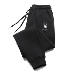 Jesień Zima Męskie Spodnie Casualowe Sznurek Spodnie Casualowe Polar Joggery Trening Bieganie Siłownia Fitness Spodnie Sportowe Streetwear