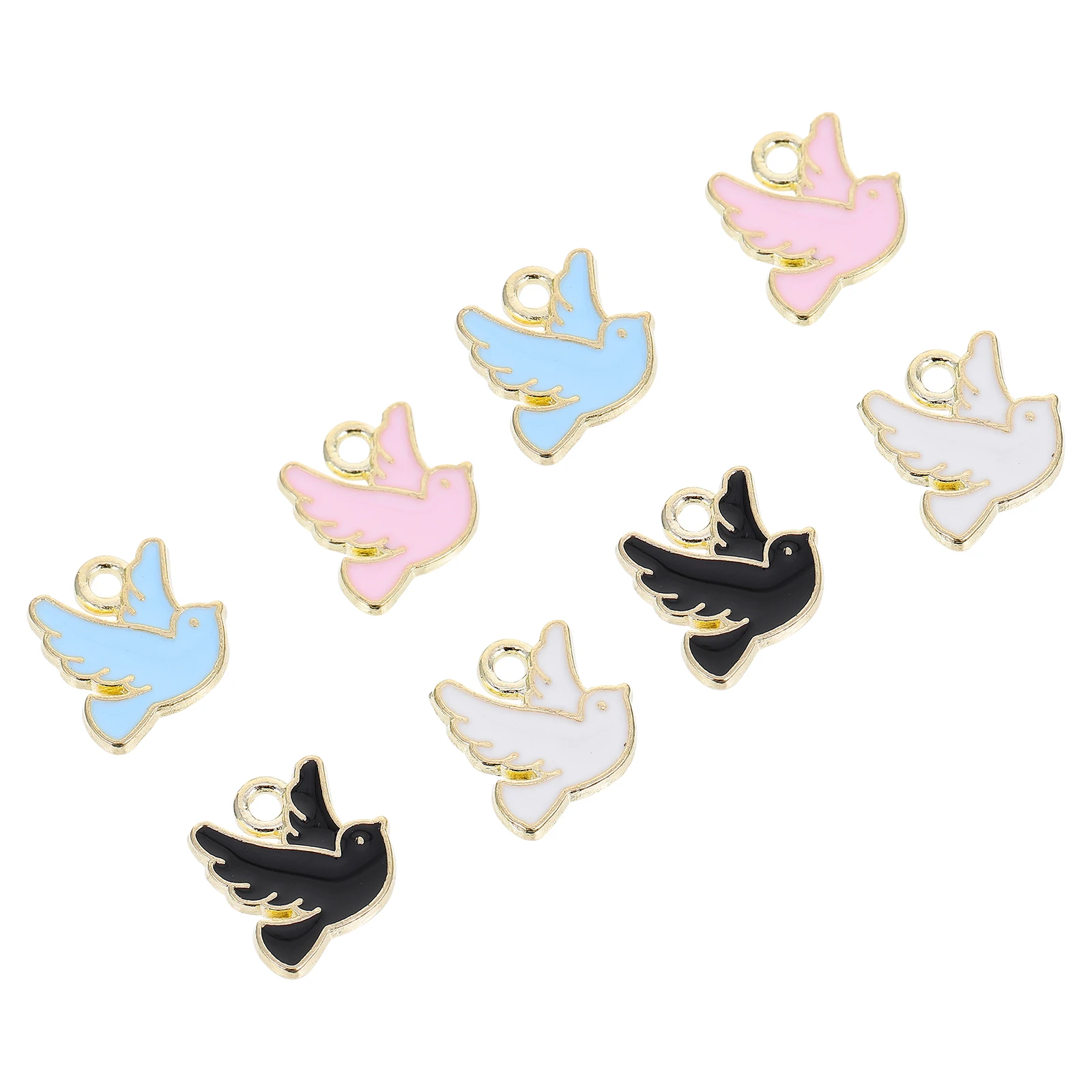 

50 Pcs Pigeon Shape Charms Jewelry Decor DIY Necklace Pendant Accessories Zinc Alloy Durable Valentine Gift Bracelet Component
